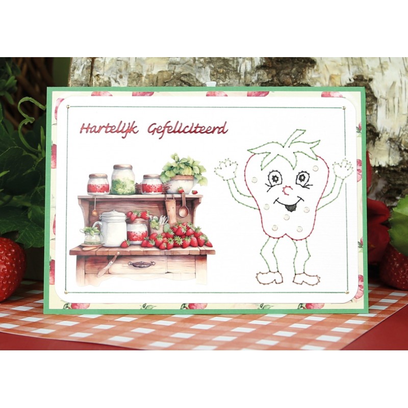 3D Push out Sheet - Berries Beauties - Sweet Strawberries - Strawberry Sale