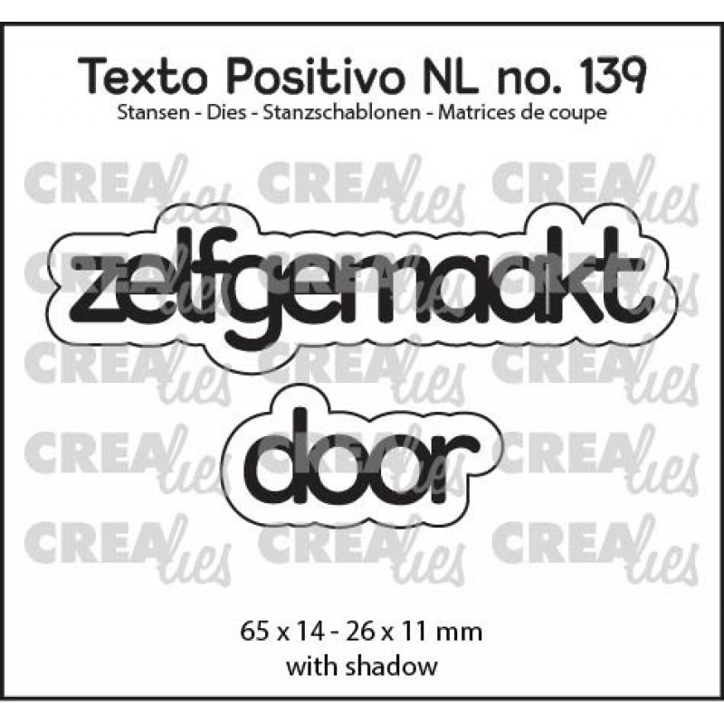 Crealies Die – Text Zelfgemaakt Door Handmade By
