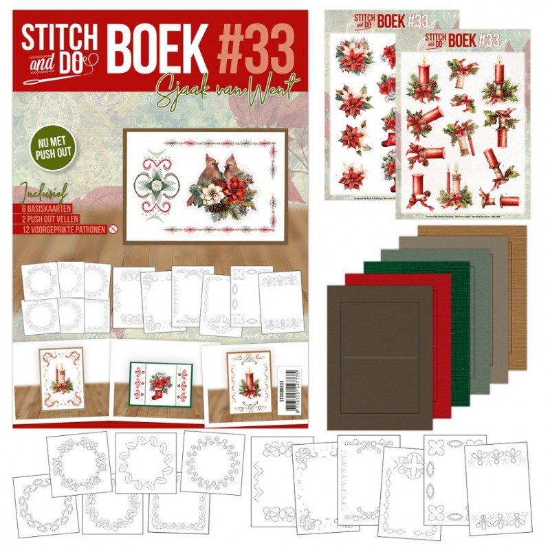 Stitch and Do boek A6 - 33 Red Christmas