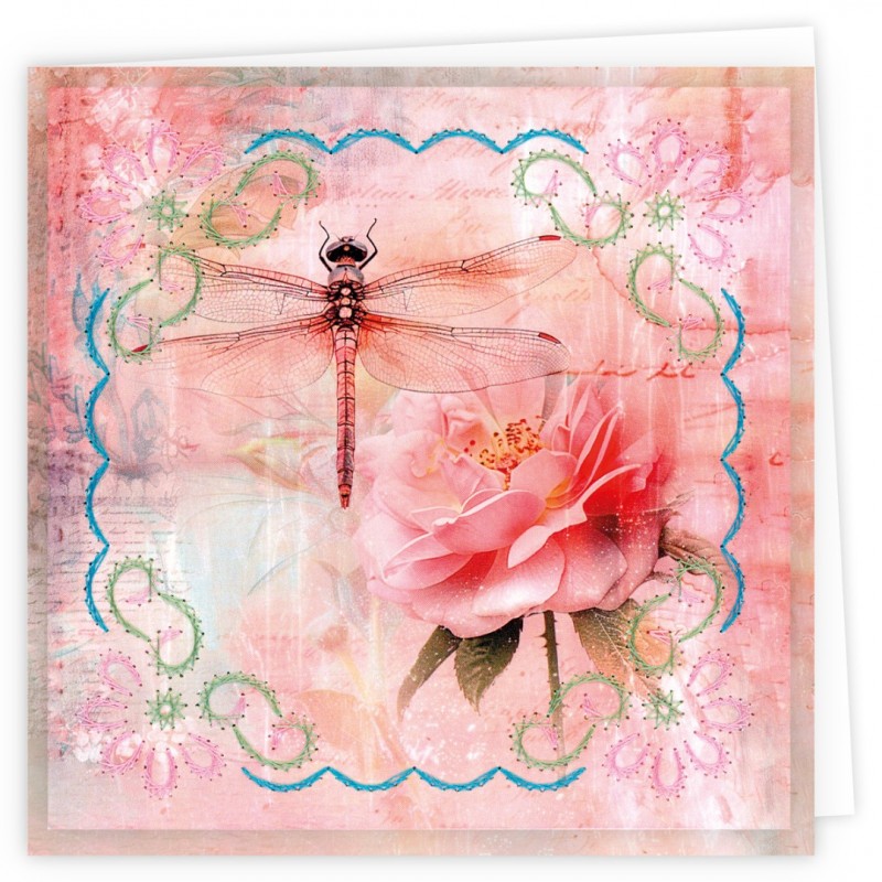 Stitch and Do Cards 26 - Berries Beauties - Dragonflies