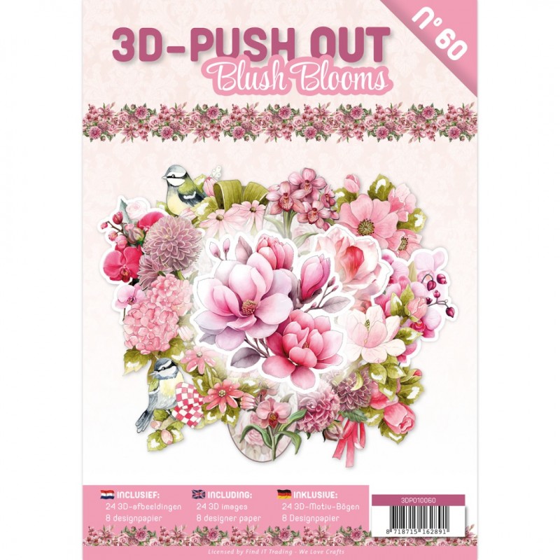 3D Push-Out Book 60 - Blush Blooms