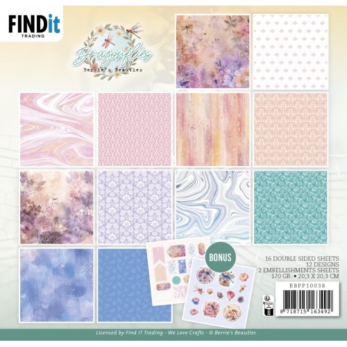 Paperpack - Berries Beauties - Dragonflies 20 x 20 cm