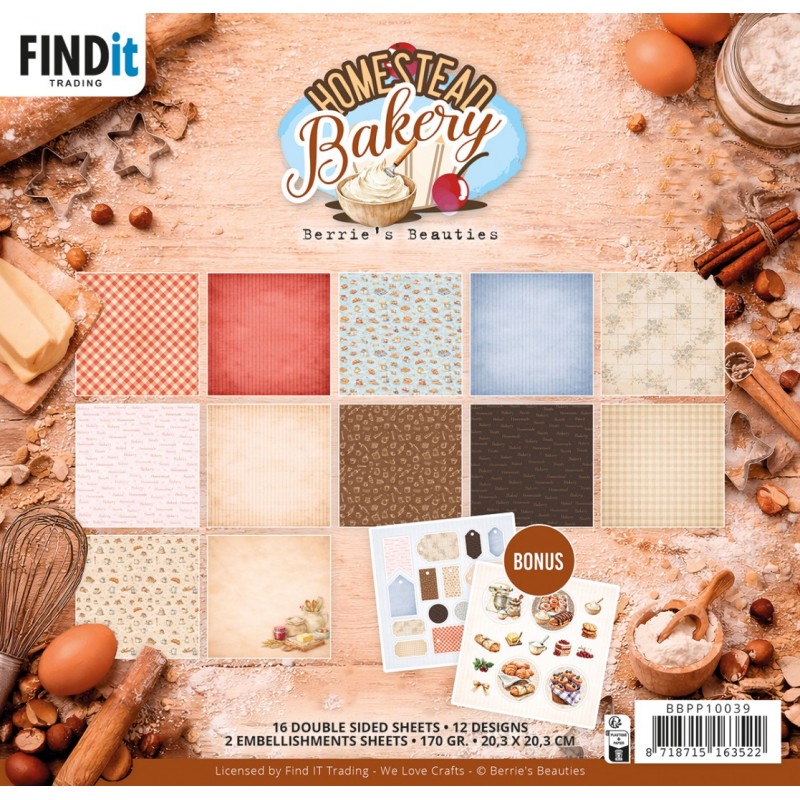 Paperpack - Berries Beauties - Homestead Bakery 20 x 20 cm