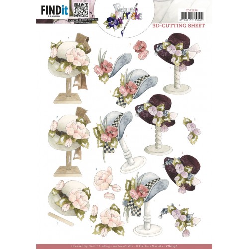 3D Cutting Sheet - Precious Marieke - Ladies Hat
