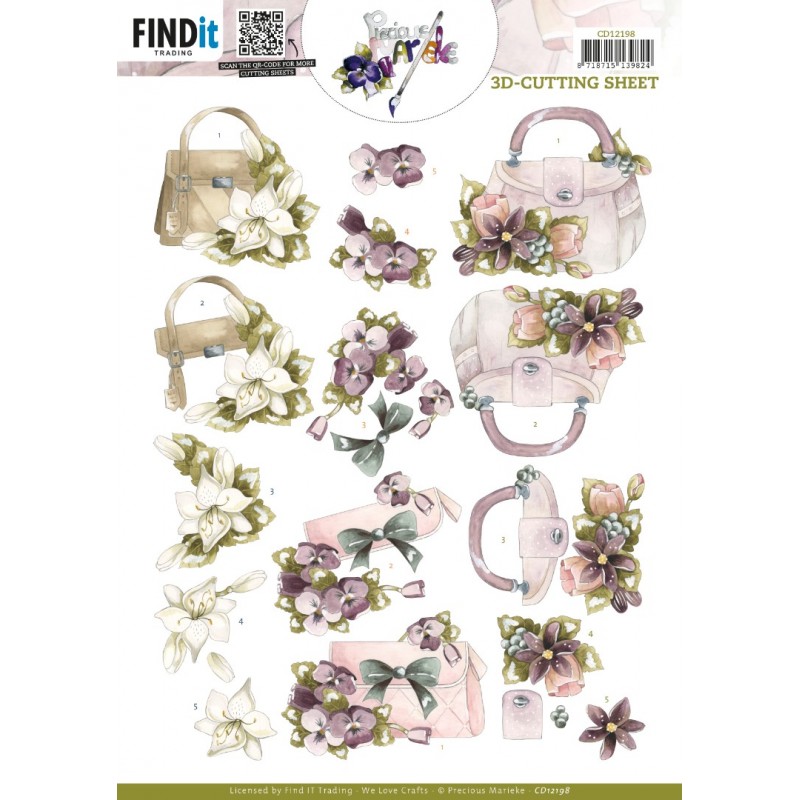 3D Cutting Sheet - Precious Marieke - Handbag