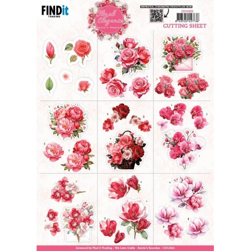 3D Cutting Sheet - Berries Beauties - Floral Elegance - Mini