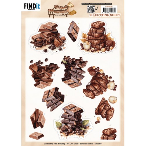 3D Cutting Sheet - Berries Beauties - Sweet Moments - Choclate Bliss