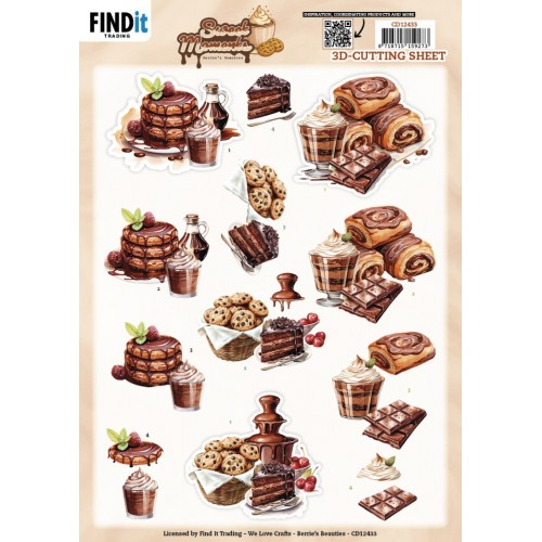 3D Cutting Sheet - Berries Beauties - Sweet Moments - Sugar Treats