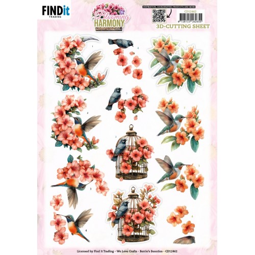 3D Cutting Sheet - Berries Beauties - Blooming Harmony - Serenade