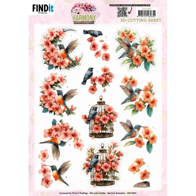 3D Cutting Sheet - Berries Beauties - Blooming Harmony - Serenade