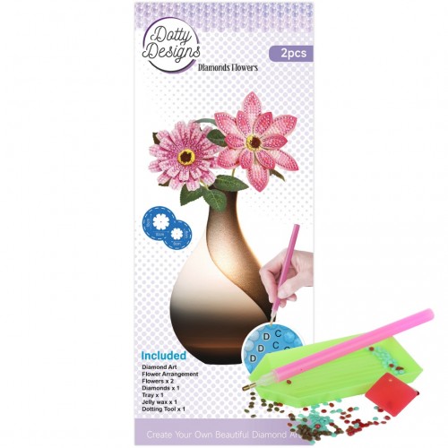 Diamond Flower Set - Pink Gerbera Bouquet