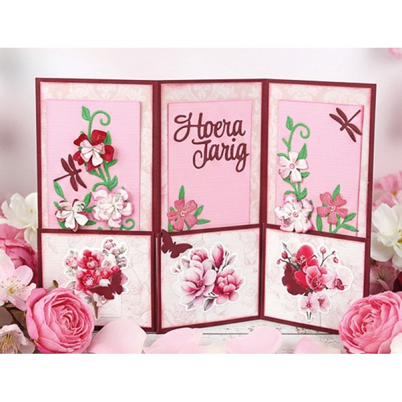 Linen Cardstock Pack - Berries Beauties - Floral Elegance - 4K