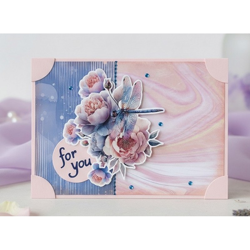 3D Pushout Sheet - Berries Beauties - Dragonflies - Azure