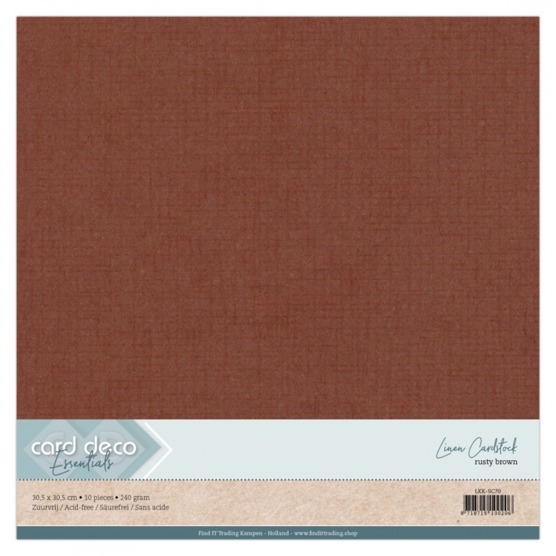 Linen Cardstock - SC - Rusty Brown Linen Cardstock - SC - Rusty Brown