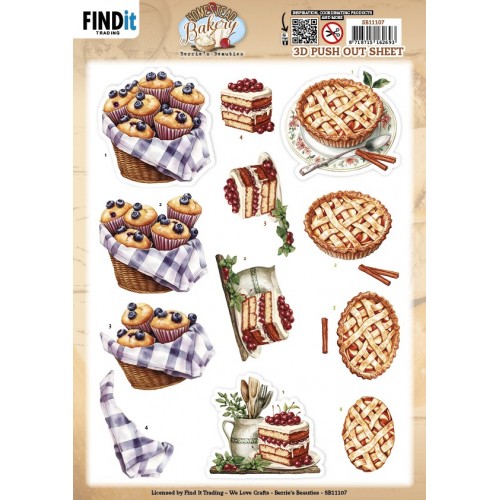 3D Pushout Sheet - Berries Beauties - Homestead Bakery - Bake Bites