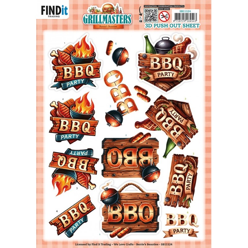 3D Pushout Sheet - Berries Beauties - Grillmasters - Backyard Feast