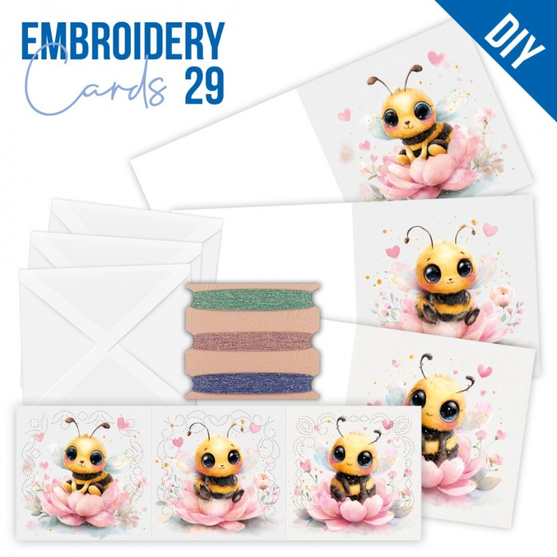 Stitch and Do PP cards 29 - Cute Bees