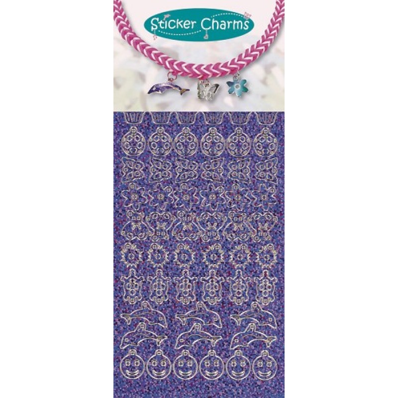 Sticker Charms smile Diamond Purple