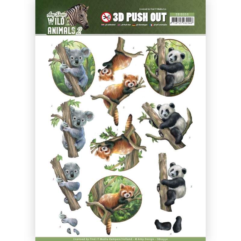 3D Pushout - Amy Design - Wild Animals 2 - Bears